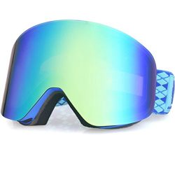 Snowledge Ski Goggles – Frameless, Exchangeable Double Cylindrical Lens with Anti Scratch  ...