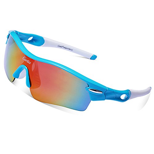 Cycling Sunglasses-Carfia TR90 Sports Sunglasses UV400 Protection Goggles Polarized Sunglasses w ...