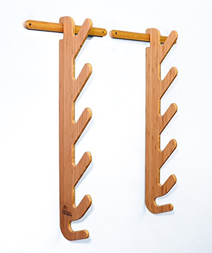 Grassracks Bamboo Ski Rack for 4 or 5 Pairs of Skis Hallsteiner Pro
