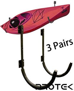 Protek 3 Pair of Indoor Outdoor 150 Lbs Kayak Canoe SUP Board Paddleboard Snowboard Surfboard Wa ...