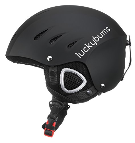 Lucky Bums Snow Sport Helmet with Fleece Liner, Matte Black, X-Large