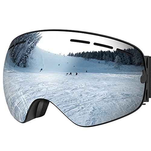UShake Ski Goggles, Snow Goggles, Snowboard Goggles with Matte Anti-fog Anti-scratch 100% UV Pro ...