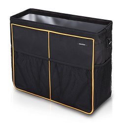 INTEY Car Seat Back Organizer, Car Boot Bag, Storage Bag with Sturdy Base and Velcro Fastening F ...