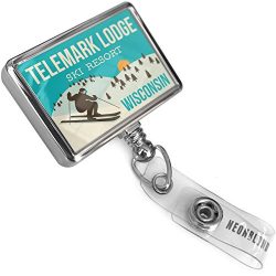 Retractable ID Badge Holder Reel Telemark Lodge Ski Resort – Wisconsin Ski Resort with Bul ...