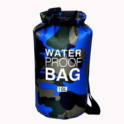 MARJAQE 10L Waterproof Backpack Dry Bag With Comfortable Black Padded Shoulder Straps Beach, Kay ...