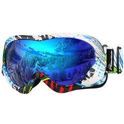 OutdoorMaster Kids Ski Goggles – Helmet Compatible Snow Goggles for Boys & Girls with  ...