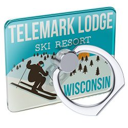 Cell Phone Ring Holder Telemark Lodge Ski Resort – Wisconsin Ski Resort Collapsible Grip & ...