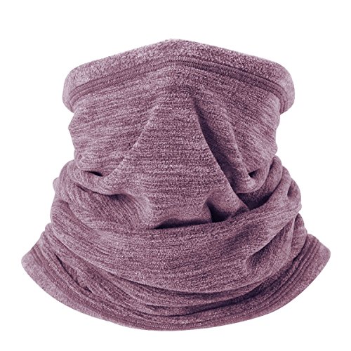 JIUSY Soft Fleece Neck Gaiter Warmer Face Mask Cover for Cold Weather Gear Winter Outdoor Sports ...