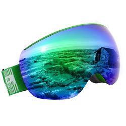 Unigear OTG Ski Goggles, Over Glasses Snowboard Snow Spherical Anti-fog Goggles for Men & Wo ...