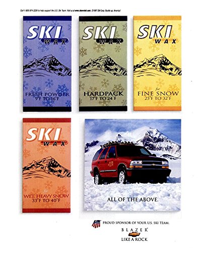 1998 CHEVROLET BLAZER ” SKI Wax…” VINTAGE COLOR AD – USA – NICE OR ...
