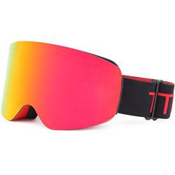 TTIO Ski Goggles-Cylindric OTG Anti-Fog UV Protection Super Spherical Lens Interchangeable Helme ...