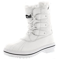 Womens Snow Boot Nylon Short Fur Rain Winter Waterproof Snow Warm Boots – White – 9  ...