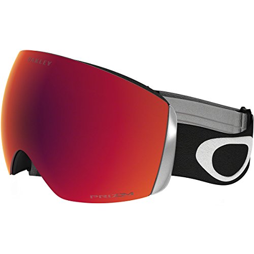 Oakley OO7050-33 Men’s Flight Deck Snow Goggles, Black, Prizm Torch Iridium, Large