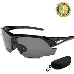 Cycling Glasses Sports Sunglasses for Women Men with 2 Interchangeable Lenses Motorcycle Glasses ...