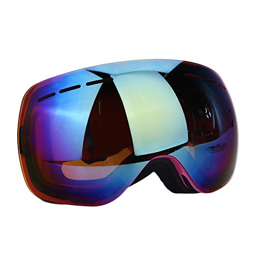 Domybest Lens Anti-fog Spherical Professional Ski Goggles Snowboard Glasses