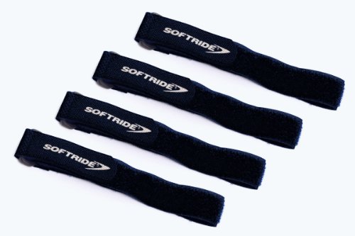 Softride SoftWraps, All Purpose Hook and Loop Tie Down Cinch Straps, Black, 16×1-inch, 4-Pa ...