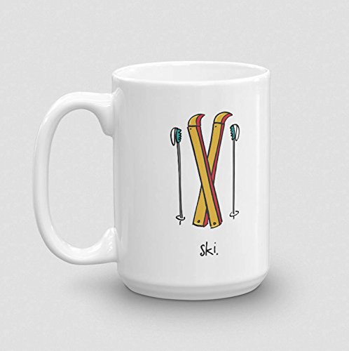 LIZNICE – ski. 15 oz. mug. apres ski. ski bum. bunny. skier. skiing. ski slope. snow. ski ...