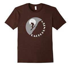 Mens Back Country Ski T-Shirt for Skiers Man, Woman and Child 2XL Brown