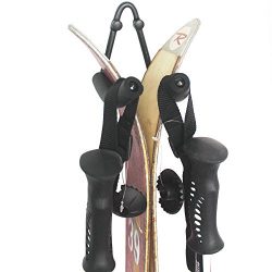 YYST Vertically Ski Wall Mount Ski Wall Hanger Wall Rack – Fit Most Boards – Black