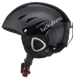 Lucky Bums Snow Sport Helmet with Fleece Liner, Metallic Black, Small