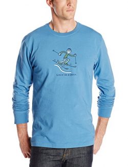 Life is good Men’s Crusher Long Sleeve Downhill Ski T-Shirt (Extra Blue), X-Large