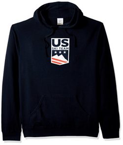 US Ski-Snowboard Licensed Apparel U.S. Ski Team Logo Hooded Sweatshirt, Navy, Medium