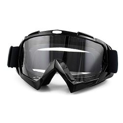 Surpassme Motorcycle Goggles, Sports Outdoor Clear Lenses Goggles Glass Eye Wear with Anti UV Sa ...