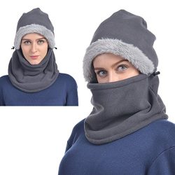 Balaclava Fleece Hood for Men or Women, UShake Heavy Fleece Unisex Balaclava, Ski Face Mask, Win ...