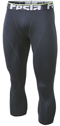 Tesla TM-YUC32-DGY_Medium Men’s Thermal Wintergear 3/4 Capri Shorts Compression Baselayer  ...