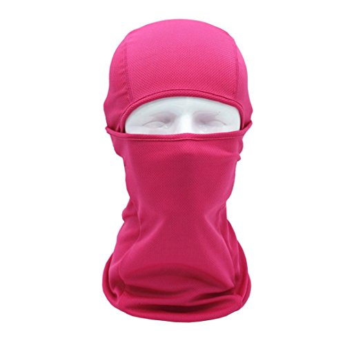 Leedford Face Mask, Tactical Motorcycle Cycling Hunting Outdoor Ski Full Face Mask Helmet (Hot Pink)