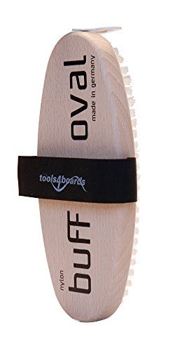 Tools4Boards Buff Oval Nylon Ski & Snowboard Brush, Large, Beige
