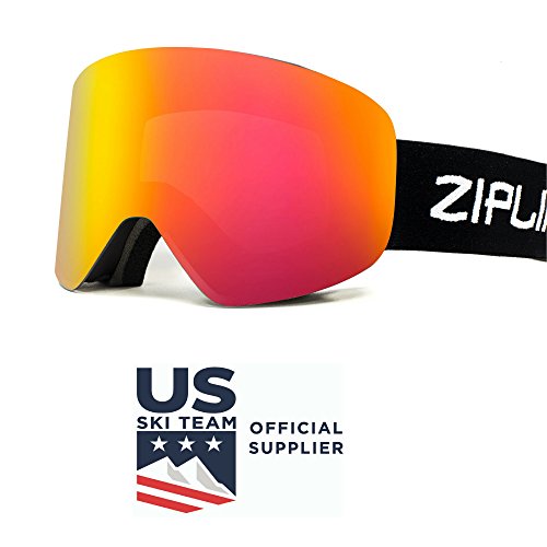 Ski Snowboard Snowmobile Goggles Zipline Podium XT No Fog Interchangeable Magnetic Lenses Option ...