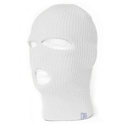 TOP HEADWEAR TopHeadwear 3-Hole Ski Face Mask Balaclava, White