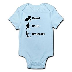 CafePress Crawl Walk Waterski Body Suit – Cute Infant Bodysuit Baby Romper