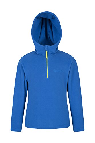 Mountain Warehouse Camber Kids Hoodie – Durable Childrens Summer Coat Blue 7-8 Years
