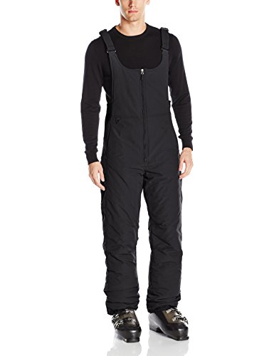 White Sierra Men’s Toboggan Insulated Bib, Black, Large