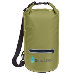 Såk Gear DrySak Waterproof Dry Bag with Exterior Zip Pocket, Shoulder strap and Reflective Trim, ...