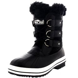 Polar Products Womens Snow Boot Quilted Short Winter Snow Rain Warm Waterproof Boots – 9 & ...