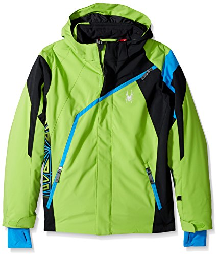 Spyder Boy’s Challenger Ski Jacket, Fresh/Black/French Blue, Size 10