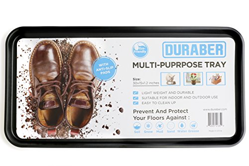 Multi-Purpose Anti-Slip Boot Storage Tray & Utility Floor Mat. Use Indoor or Outdoor For Sho ...