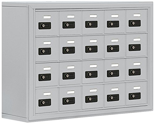 Salsbury Industries 19048-20ASC Cell Phone-4 Unit Surface Mounted-Resettable Combination Locks w ...