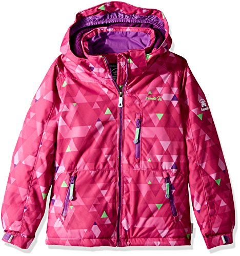 Kamik Winter Apparel Girls Aria freefall Jacket, Pink/Peppermint, 3
