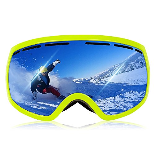 Ewin G03 Ski Goggles, Snowboard Goggles with REVO Anti-Fog Lens 100% UV400 Protection OTG Snow G ...