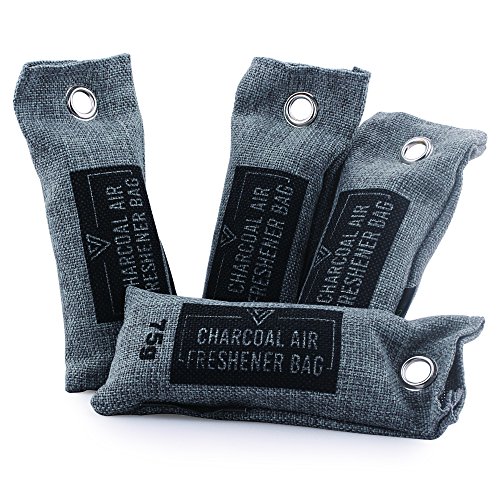 Natural Closet Air Freshener Purifier, Shoe Deodorizer & Car Activated Bamboo Charcoal Moist ...
