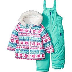 Carter’s Little Girls’ 2-Piece Heavyweight Printed Snowsuit, Fair Isle Snowflake, 5/6