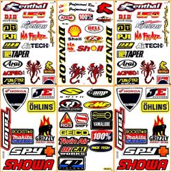 Motorcycles Pro Motocross Dirt Bikes Supercross MotoGP ATV Helmet Jet ski Lot 6 Vinyl Graphic St ...