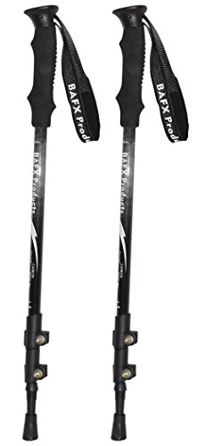 BAFX Products – Carbon Fiber / Extra Light Weight Hiking / Walking / Trekking Poles (Black)