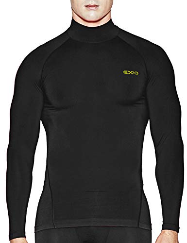 EXIO Japan Men’s Mock Turtleneck Compression Shirt Cool&Dry Baselayer Top EX-T02 (Larg ...