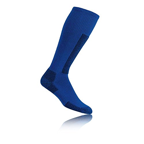 THORLO UNISEX SKI THORMOLITE SKI SOCKS, LASER BLUE/BLACK XL