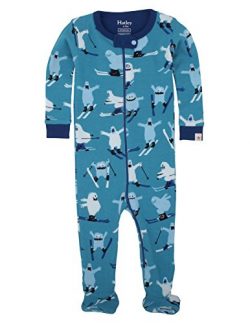 Hatley Boys’ Footed Coverall, Ski Monsters, 6-12